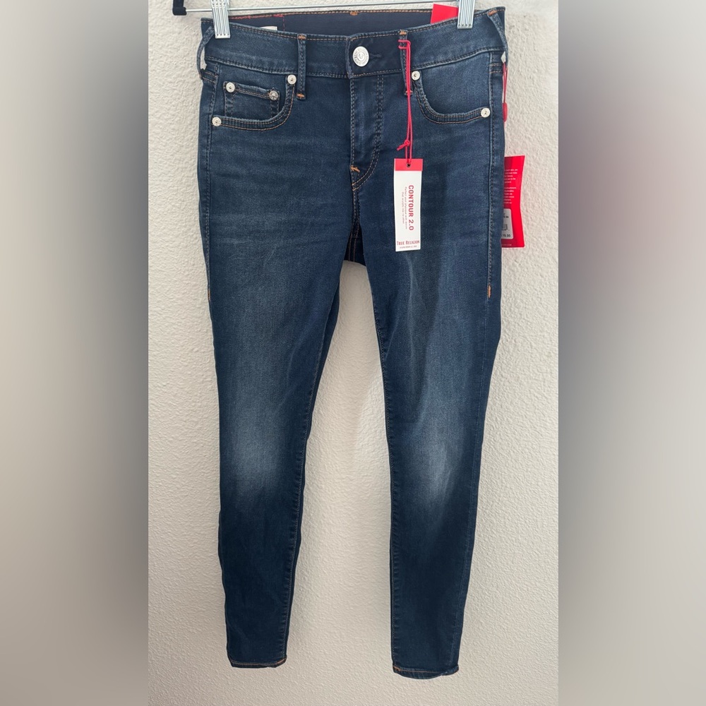 True Religion Jennie Mid-Rise Curvy Skinny Jeans Size 27 Y2K